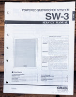 Yamaha SW-3 Powered Subwoofer  Service Manual *Original*