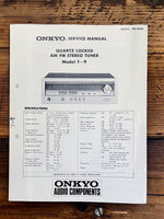 Sony T-9 Tuner  Service Manual *Original*