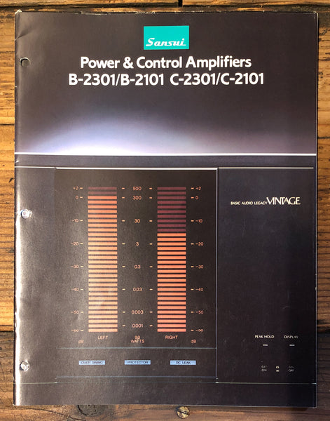 Sansui B-2301 -2101 C-2301 -2101 Amplifier 11pg Dealer Brochure *Orig*