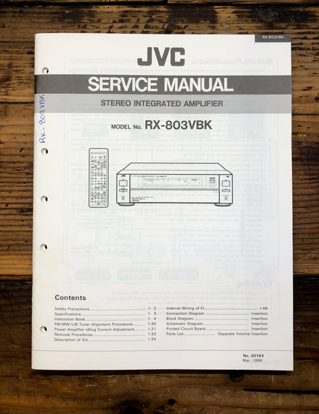JVC RX-803 VBK   Service Manual *Original*