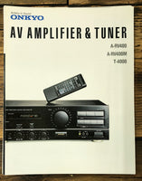 Onkyo A-RV400 T-4000 Amplifier 3 pg Dealer Brochure  *Original*