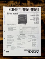 Sony HCD-D570 -N355 -N355K Stereo  Service Manual *Original*