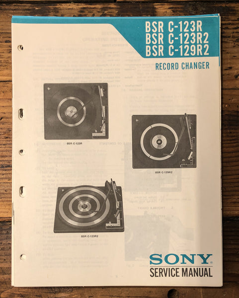 Sony / BSR C-123R C-123R2 C-129R2 Turntable  Service Manual *Original*