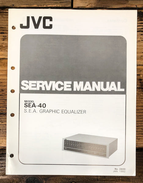 JVC SEA-40 Graphic Equalizer Service Manual *Original*