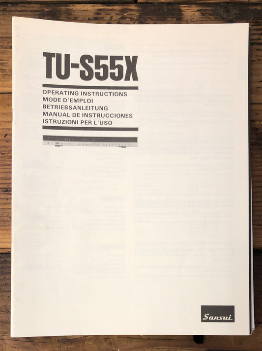 Sansui TU-S55X Tuner  Owner / User Manual *Original*
