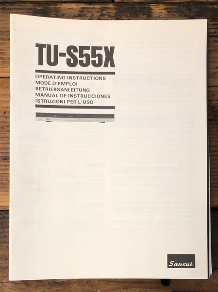 Sansui TU-S55X Tuner  Owner / User Manual *Original*