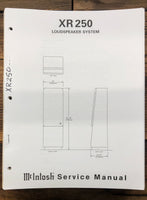 McIntosh XL250 XR-250 Speaker  Service Manual *Original*