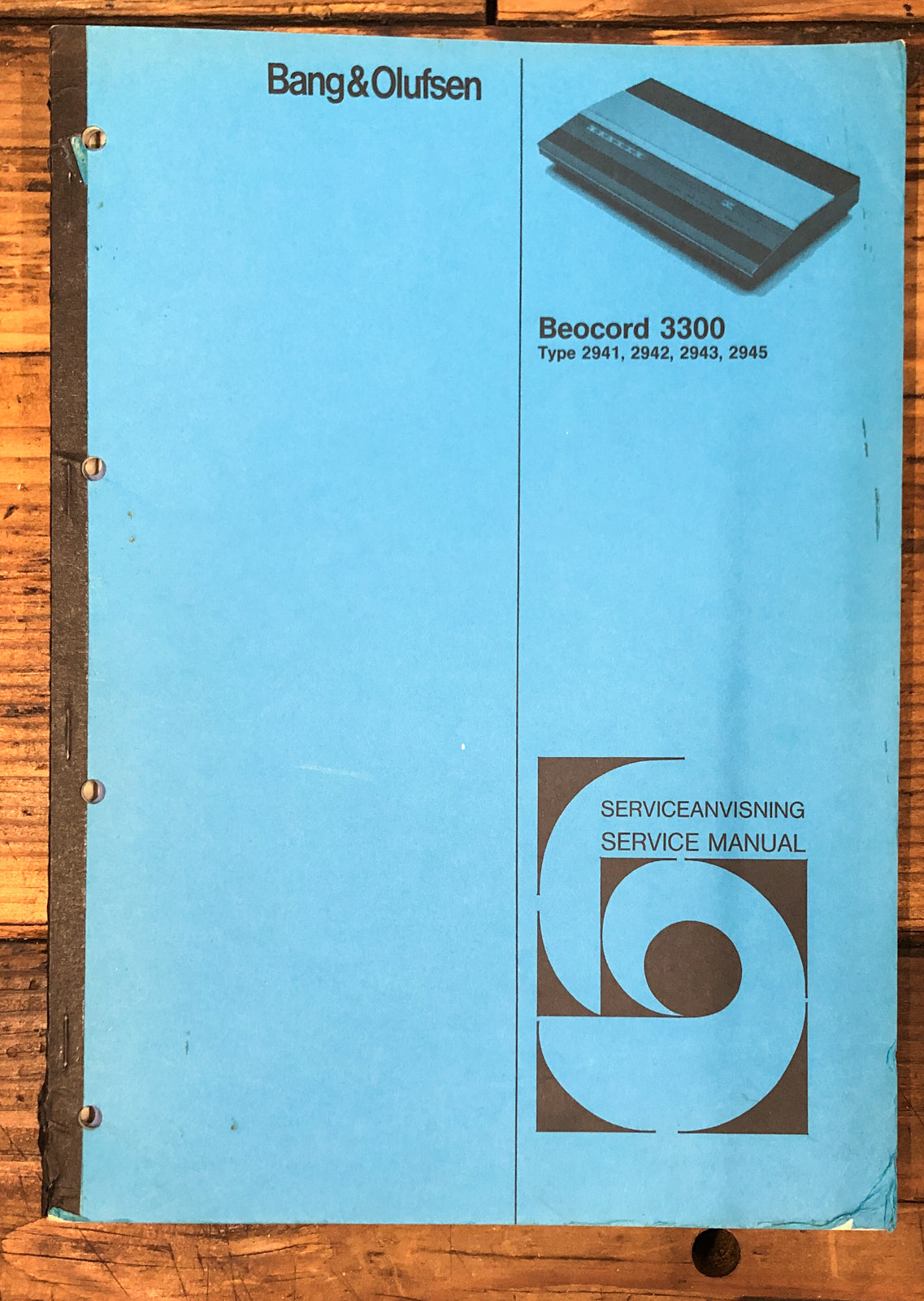 B&O Bang Olufsen Beocord 3300 Cassette  Service Manual *Original*
