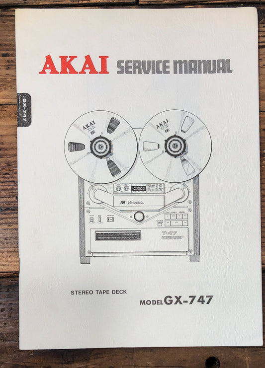 Akai GX-747 Reel to Reel Service Manual *Original*