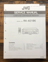 JVC RX-401 RX-401BK Receiver Owner & Service Manual  *Original*