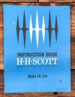 H.H. Scott Model LK-150 Amplifier  Owner / User Manual *Original*