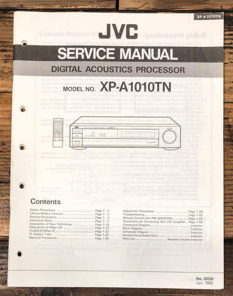 JVC XP-A1010 TN Processor  Service Manual *Original*
