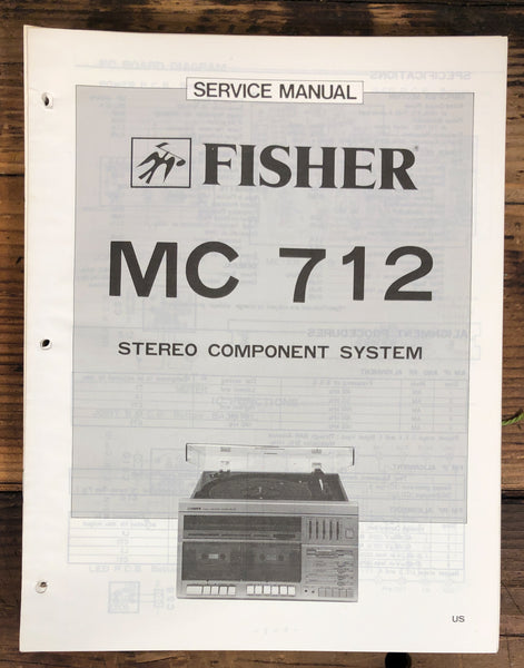 Fisher MC-712 Stereo  Service Manual *Original*
