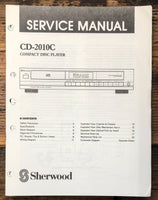 Sherwood CD-2010C CD Player  Service Manual *Original*