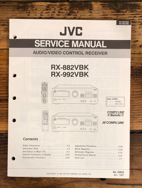 JVC RX-882 RX-992 Receiver  Service Manual *Original*