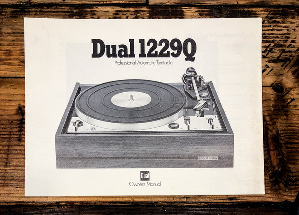 Dual Model 1229Q Record Player / Turntable  Owner / User Manual *Original*