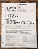 Pioneer HTZ-7 -C7 -SW7 -ST7 DVD Surround System  Service Manual *Original*