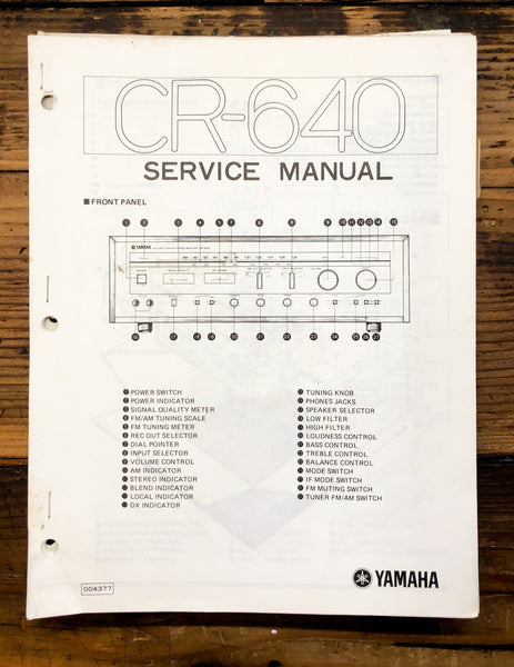 Yamaha CR-640 Receiver  Service Manual *Original*