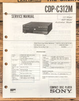 Sony CDP-C312M CD Player  Service Manual *Original*