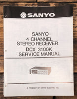 Sanyo DCX3100K DCX 3100K Receiver  Service Manual *Original*