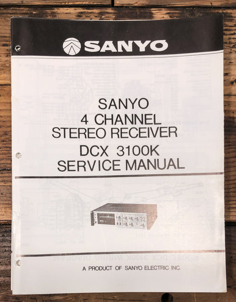 Sanyo DCX3100K DCX 3100K Receiver  Service Manual *Original*