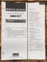 Sansui AV-77 Processor  Service Manual *Original*