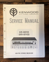 Kenwood KR-8010 KR-8110 Receiver  Service Manual *Original*