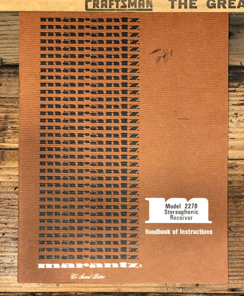 Marantz Model 2270 Receiver Owners / User Manual *Original*