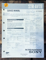 Sony STR-AV19 Receiver  Service Manual *Original*