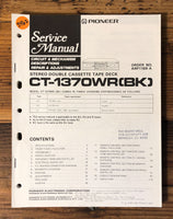 Pioneer CT-1370WR Cassette Service Manual *Original*