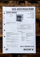 Sony HCD-GRX3 -RX55 -R300 Stereo  Service Manual *Original*