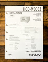 Sony HCD-MD333 MD Stereo  Service Manual *Original*