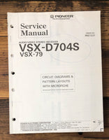 Pioneer VSX-79 VSX-D704S Receiver  Service Manual *Original*