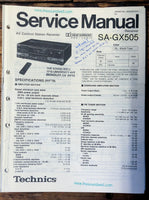 Technics SA-GX505 Receiver  Service Manual *Original*