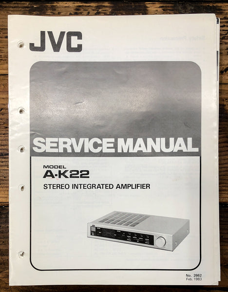 JVC A-K22 Amplifier  Service Manual *Original*