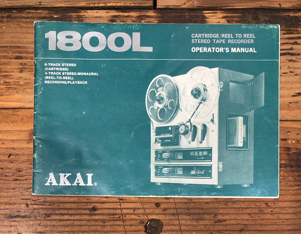 Akai Model 1800L Reel to Reel / Tape Owners / User Manual *Original*