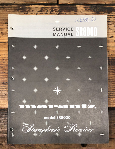 Marantz SR-8000 SR8000 SR8010 Receiver  Service Manual *Original*