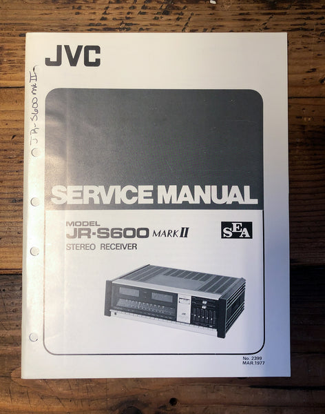 JVC JR-S600 MK2 / II Receiver  Service Manual *Original*