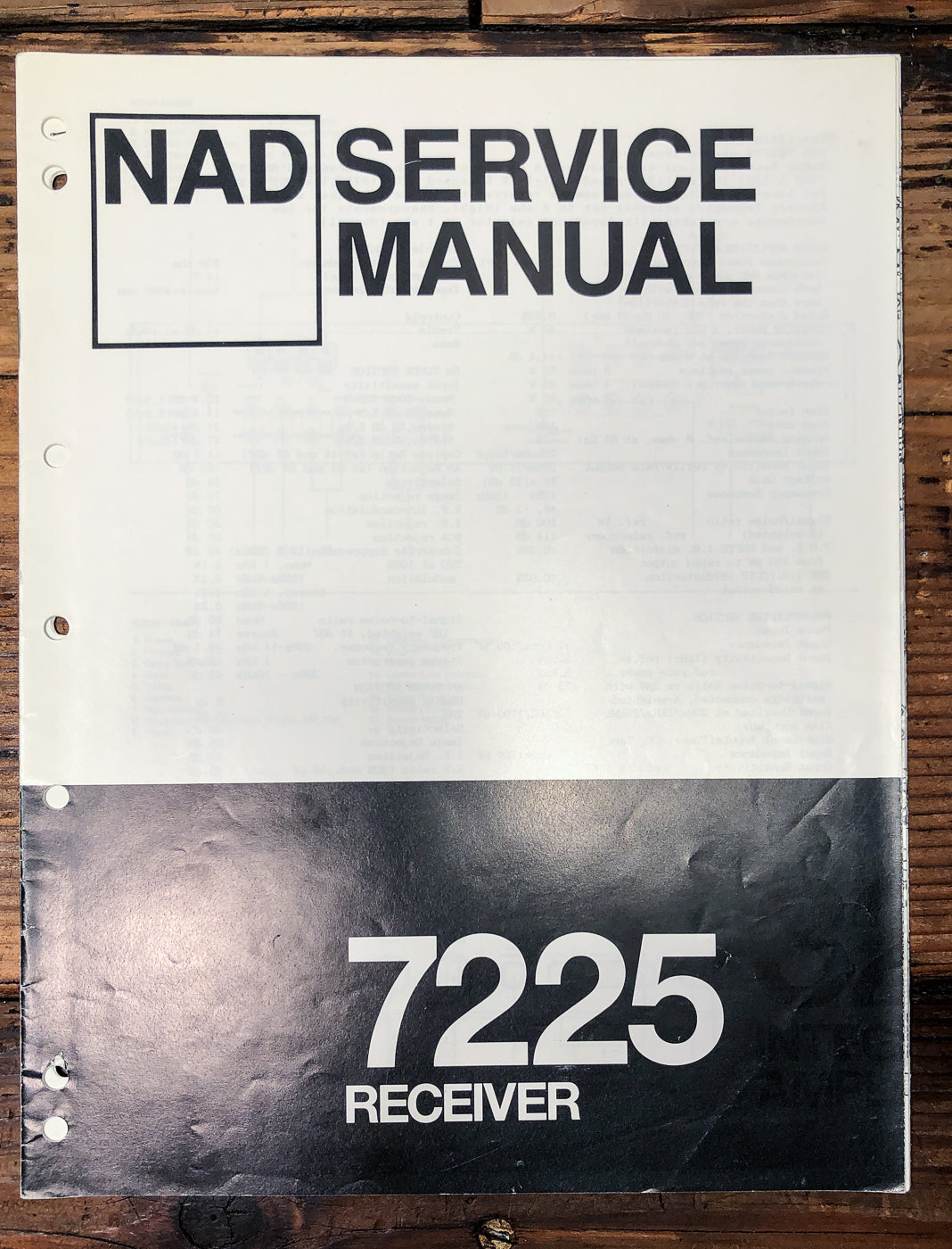NAD Model 7225 Receiver Service Manual *Original*