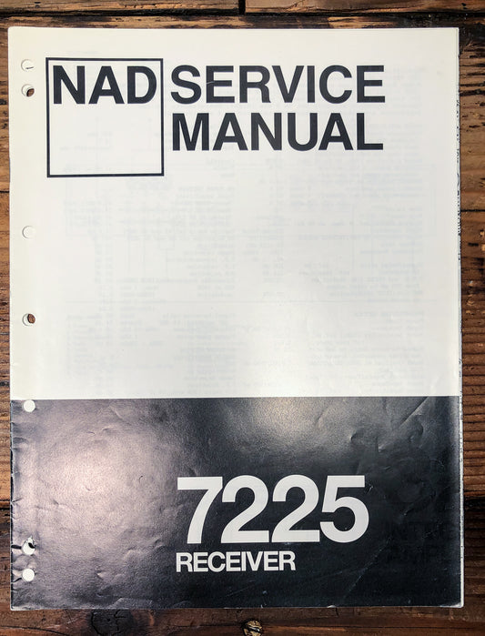 NAD Model 7225 Receiver Service Manual *Original*