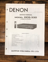Denon DCG-330 CD Player  Service Manual *Original*