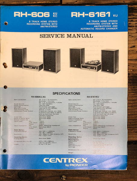 Pioneer RH-606 RH-6161 Stereo System Service Manual *Original*