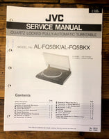 JVC AL-FQ5 -FQ5BK -FQ5BKX Record Player / Turntable  Service Manual *Original*