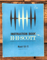 H.H. Scott Model LK-72 Amplifier  Owner / User Manual *Original*