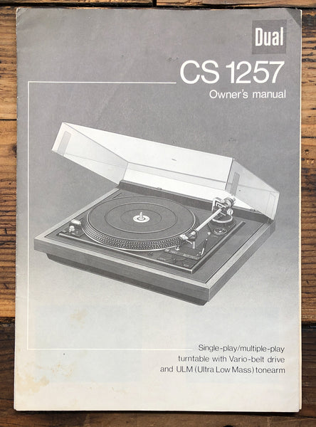 Dual CS 1257 Record Player / Turntable  Service Manual *Original*
