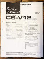 Pioneer CS-V12 Speaker  Service Manual *Original*