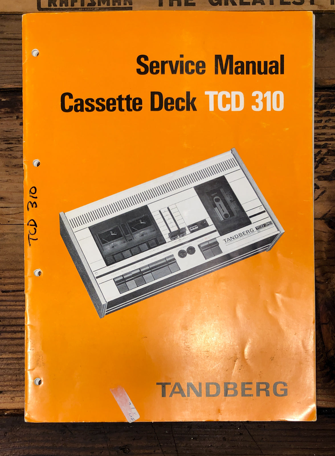 Tandberg TCD-310 TCD 310 Cassette  Service Manual *Original*