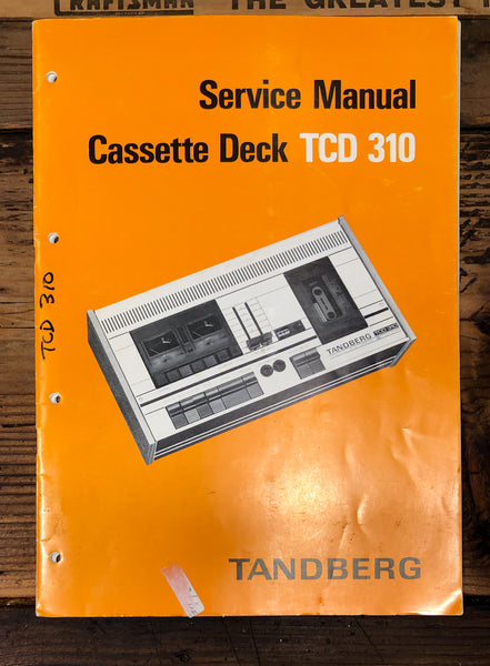 Tandberg TCD-310 TCD 310 Cassette  Service Manual *Original*