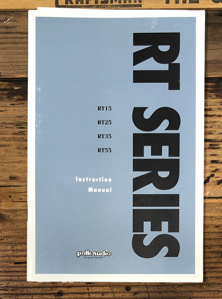 Polk Audio RT15 RT25 RT35 RT55 Speaker Owners / User Manual *Original*
