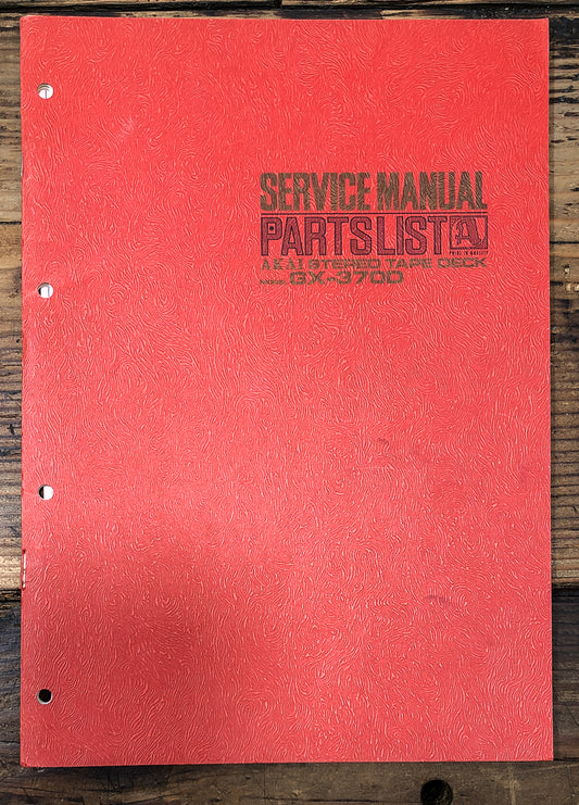 Akai GX-370D Reel to Reel Service Manual *Original*